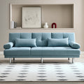 Tapicerowana sofa do salonu, tapicerowany tkaniną, kolor: jasnoniebieski