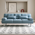 Tapicerowana sofa do salonu, tapicerowany tkaniną, kolor: jasnoniebieski